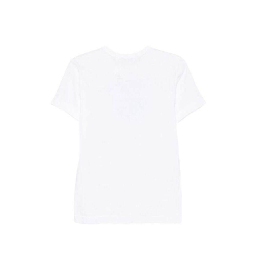 Comme Des Garçons Play Women Logo Cotton T-Shirt - Picture 2 of 3